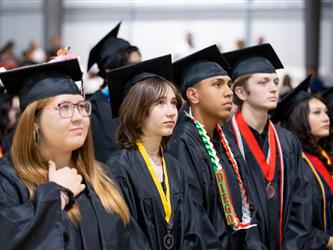 various grads in the crowd