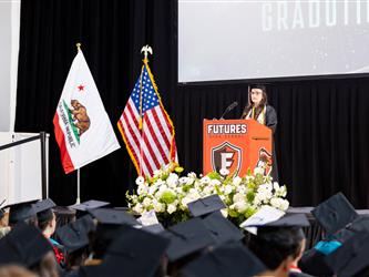 aisle shot of grad class