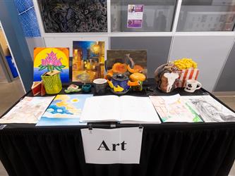 A display table for the art class