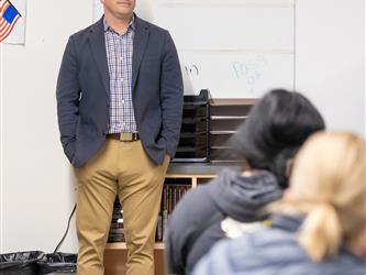 principal listening in session 