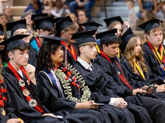 aisle shot of graduating class