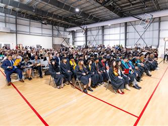 various grads in the crowd