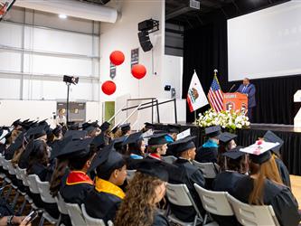 futures principal addressing graduating class 