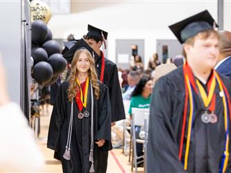 students getting ready for exit