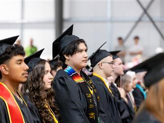 various grads in the crowd